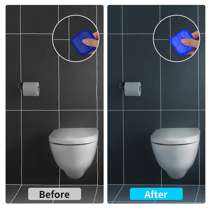 11Pcs Silicone Caulking Tools 3 In1 Grout Removal Tool(Stainless Steelhead)&Grout Remove Scraper, Caulk Remover for Kitchen/Bathroom/Window