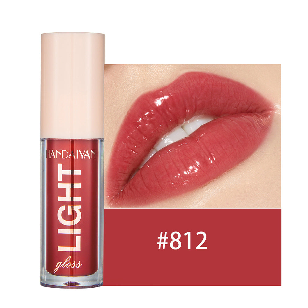 Lip Lacquer cross-border lip gloss HANDAIYAN mirror water light liquid paint glass 12 Color Moisturizing Pearl lip gloss