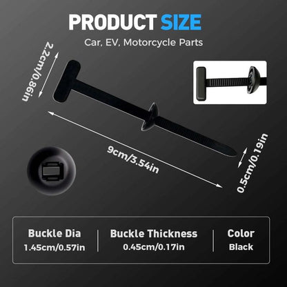 50Pcs Nylon Universal Cable Tie Buckle, Heavy Duty Self-Locking Nylon Zip Ties Holder, Multipurpose Plastic Cable Ties Tool for Car Daily Repair