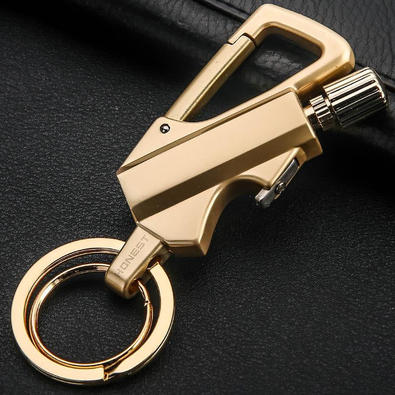 3-In-1 All-Metal Multi-Functional Tool Keychain Bottle Opener - Waterproof and Reusable. Perfect for Outdoor Activities, Travel, Camping, Parties, Etc. Also an Excellent Choice as a Creative Gift.