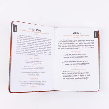 One Minute with God for Men 365 Devotions, Brown Faux Leather Flexcover, Ideal Gift for Dad, Husband, Pastor