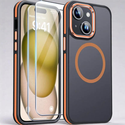 Phone Case for Iphone 15, Protective Cellphone Case with 2 Tempered-Glass Screen Protectors Compatible with Magsafe, Military-Grade Protective Shockproof Slim Fit Phone Case for Iphone 15 Case