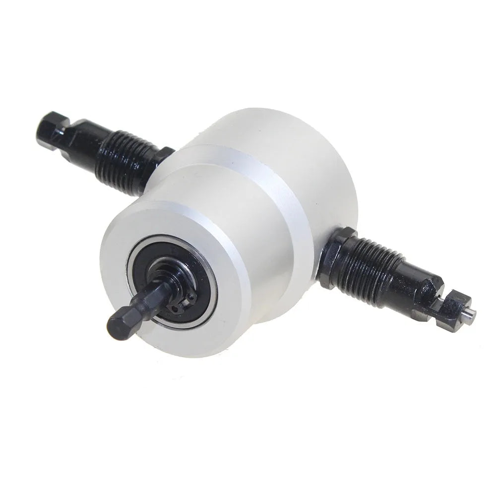 360 Degree Rotary Metal Cutting Double Head Sheet Nibbler Saw Cutter Tool Drill Attachment Free Cutting Tool Nibbler Sheet Metal