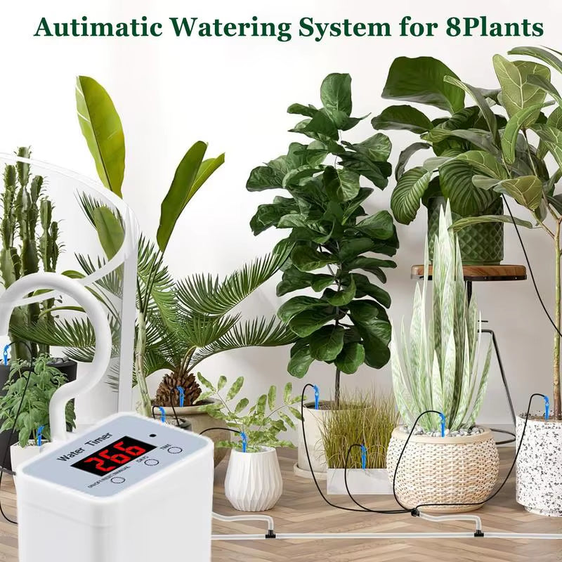 Automatic Plant Waterer Smart Watering Kit Drip Irrigation Machine Programmable Water Timer Auto Waterer Device for Indoor