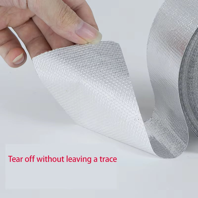 Fiberglass Cloth Aluminum Foil Tape High Temperature Resistant Waterproof Tape Sun Protection Range Hood Flame Retardant
