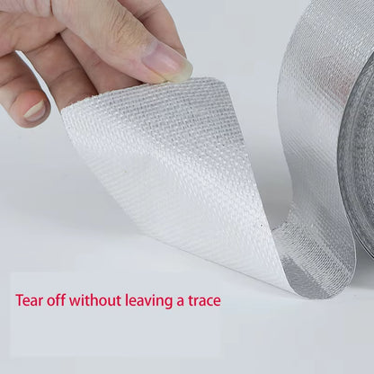 Fiberglass Cloth Aluminum Foil Tape High Temperature Resistant Waterproof Tape Sun Protection Range Hood Flame Retardant