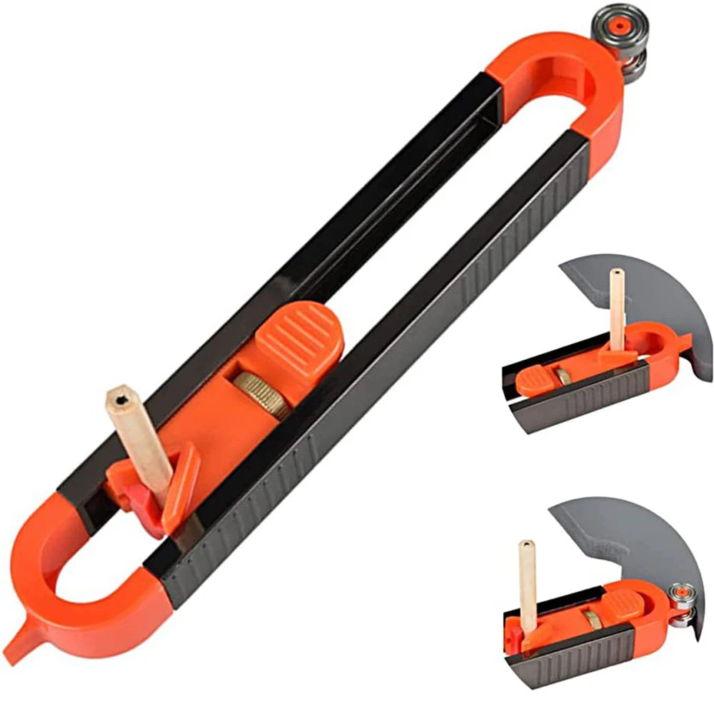 New Profile Scribing Ruler Contour Gauge with Lock Adjustable Locking Precise Woodworking Measuring Gauge Profile Duplicator