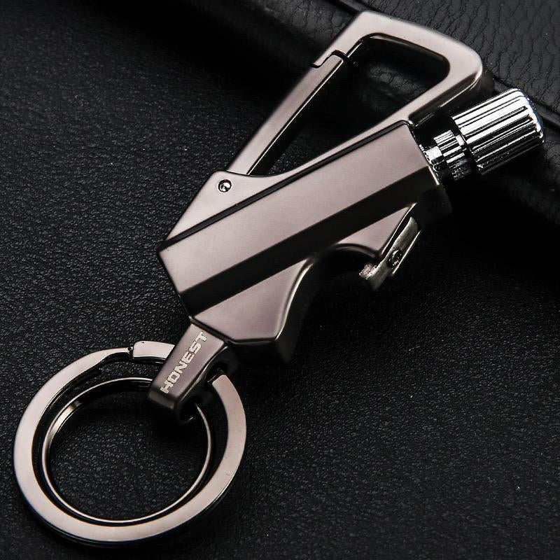 3-In-1 All-Metal Multi-Functional Tool Keychain Bottle Opener - Waterproof and Reusable. Perfect for Outdoor Activities, Travel, Camping, Parties, Etc. Also an Excellent Choice as a Creative Gift.
