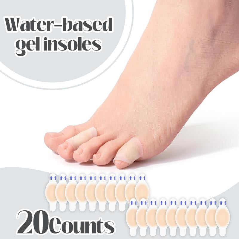 20 Counts Hydrocolloid Blister Bandages for Feet, Heel Prevention & Recovery Pads That Cushion Skin from Pressure