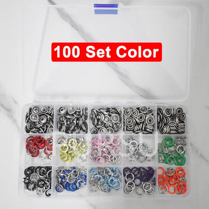 9.5Mm Metal Hollow Five-Claw Snap Button for Installing Clothes Bag Sewing and DIY Craft Hand Pliers Tool