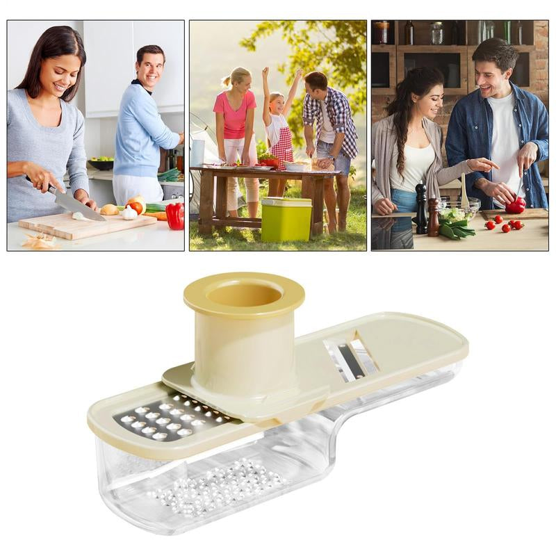 Multifunctional Garlic Grinder, Compact Design, Professional Mandoline Slicer, Multi-Purpose Kitchen Grinder with Stainless Steel Blades, Easy to Use & Clean, for Home, Restaurant