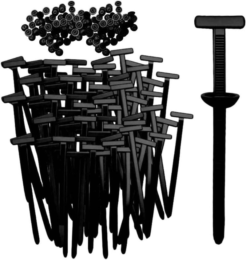 50Pcs Nylon Universal Cable Tie Buckle, Heavy Duty Self-Locking Nylon Zip Ties Holder, Multipurpose Plastic Cable Ties Tool for Car Daily Repair