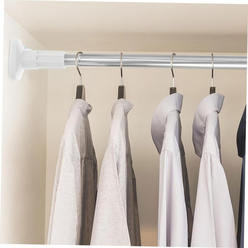 Drill-Free Telescopic Tension Rod for Hanging Clothes, Adjustable Nonslip Clothing Drying Rod, Stainless Steel Curtain Hanging Rack, Various Sizes, Easy to Install. for Bathroom, Window, Closet, Room Divider