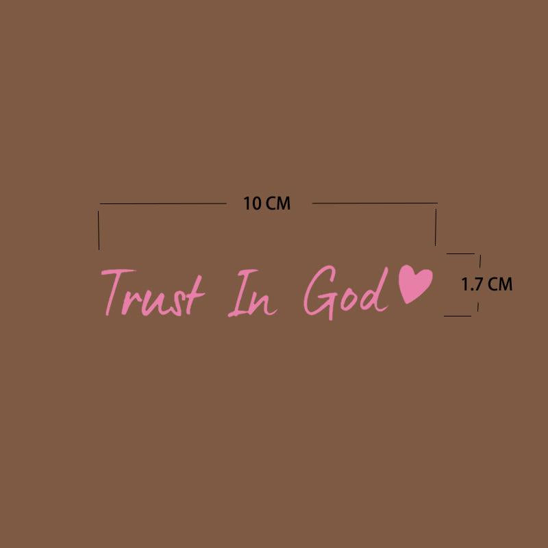 2Pcs Trust in God Car Rearview Mirror Sticker, Car Rearview Mirror Decal, Inspirational Vinyl Sticker, Ideal Christian Gift