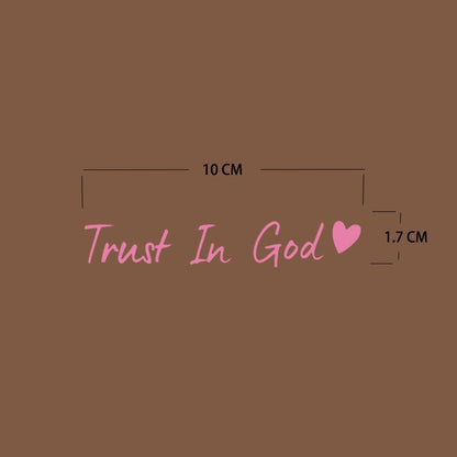 2Pcs Trust in God Car Rearview Mirror Sticker, Car Rearview Mirror Decal, Inspirational Vinyl Sticker, Ideal Christian Gift