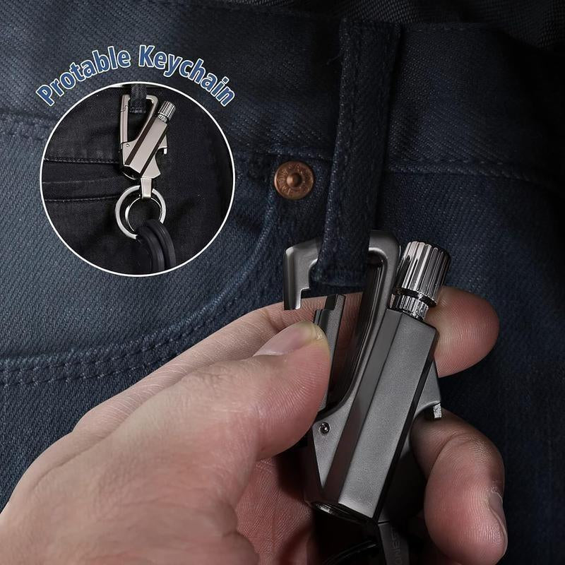 3-In-1 All-Metal Multi-Functional Tool Keychain Bottle Opener - Waterproof and Reusable. Perfect for Outdoor Activities, Travel, Camping, Parties, Etc. Also an Excellent Choice as a Creative Gift.