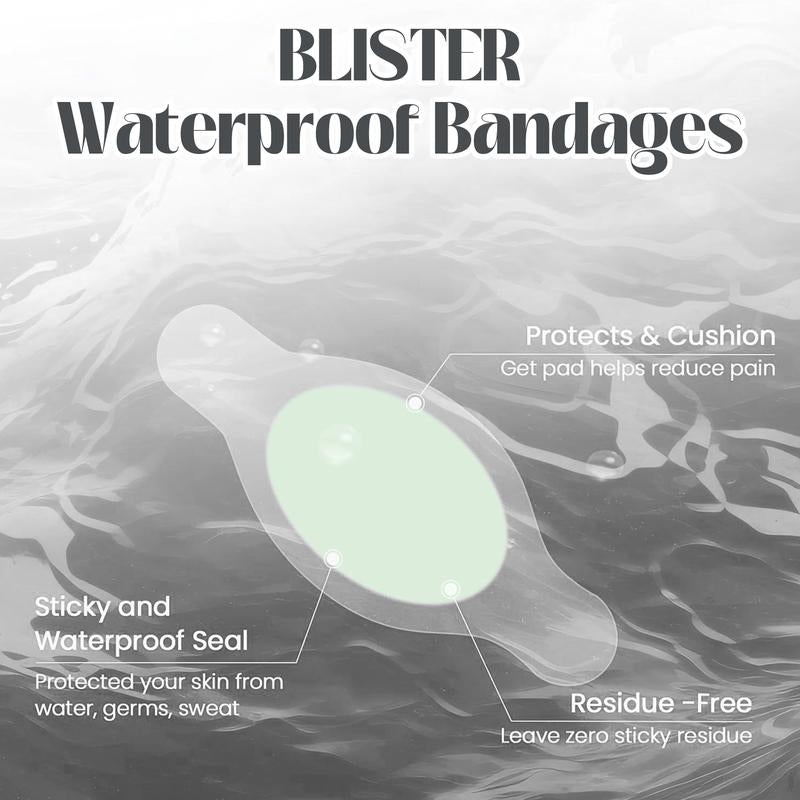 20 Counts Hydrocolloid Blister Bandages for Feet, Heel Prevention & Recovery Pads That Cushion Skin from Pressure