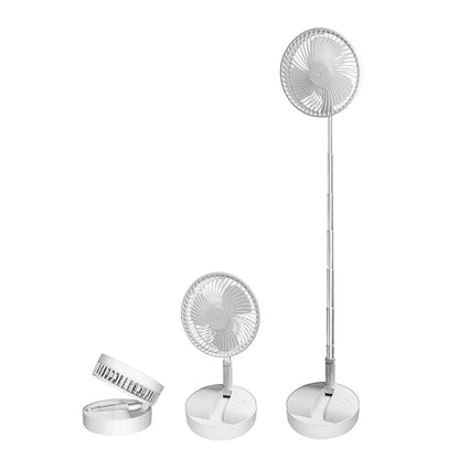 USB Rechargeable Folding Telescopic Floor Fan Mini Summer Mute Silent Desktop Table Fan Ventilador for Office Bedroom Cooler