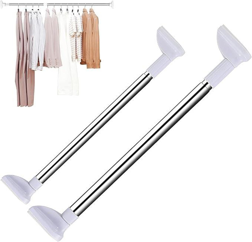 Drill-Free Telescopic Tension Rod for Hanging Clothes, Adjustable Nonslip Clothing Drying Rod, Stainless Steel Curtain Hanging Rack, Various Sizes, Easy to Install. for Bathroom, Window, Closet, Room Divider