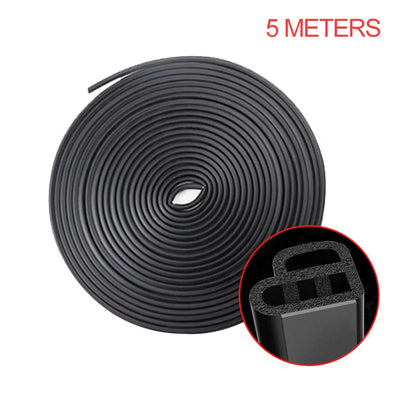 SEAMETAL Car Door Seal Strip Rubber Double Layer Sealing Protector Soundproof Waterproof Weather Strips for Car Door Hood Trunk