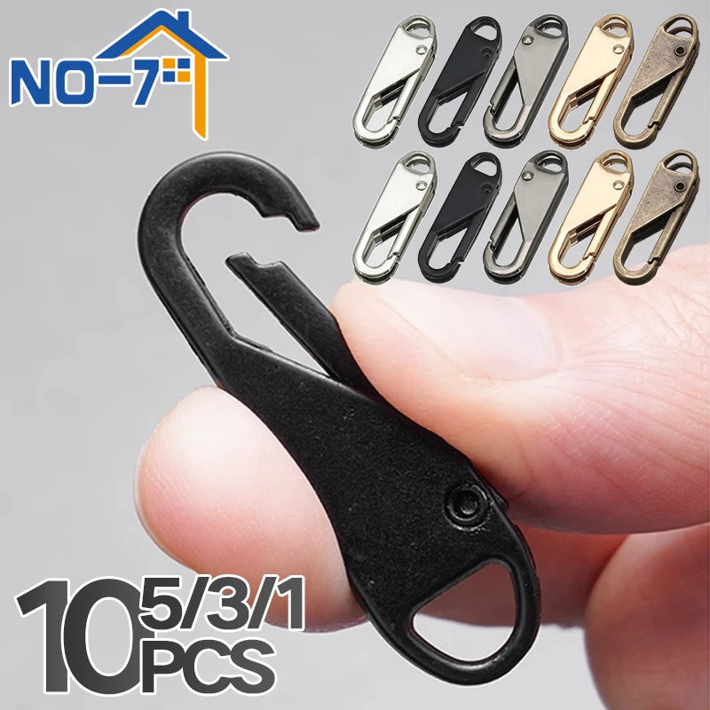 Replacement Zipper Slider Easy Zipper Puller DIY Zipper Repair Kit Sewing Accessories for Luggage Backpack Clothes Pants Wallet