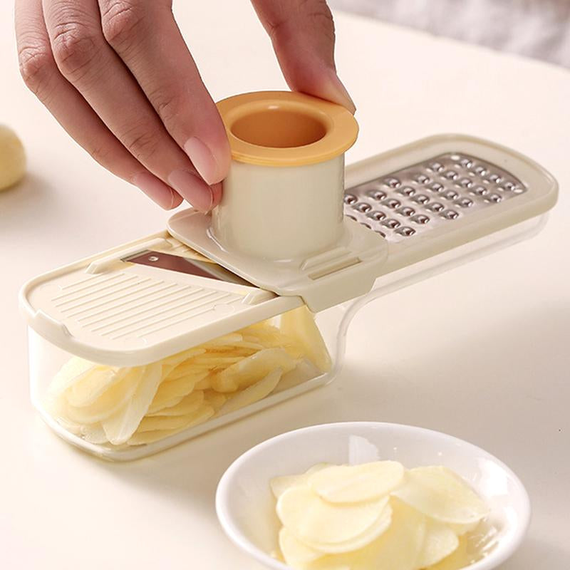 Multifunctional Garlic Grinder, Compact Design, Professional Mandoline Slicer, Multi-Purpose Kitchen Grinder with Stainless Steel Blades, Easy to Use & Clean, for Home, Restaurant