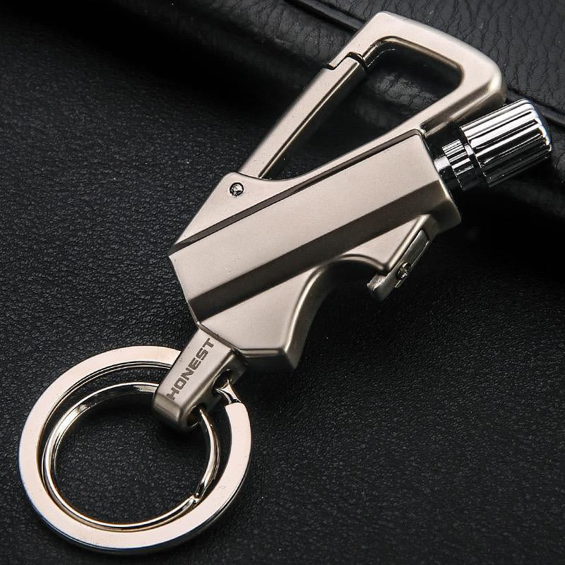 3-In-1 All-Metal Multi-Functional Tool Keychain Bottle Opener - Waterproof and Reusable. Perfect for Outdoor Activities, Travel, Camping, Parties, Etc. Also an Excellent Choice as a Creative Gift.