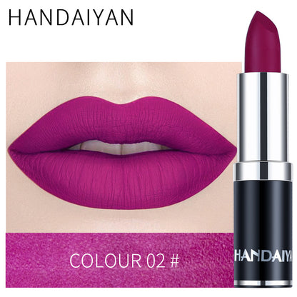 Cross-border velvet lipstick beauty care HANDAIYAN long lasting waterproof Amazon hot matte lipstick lip balm