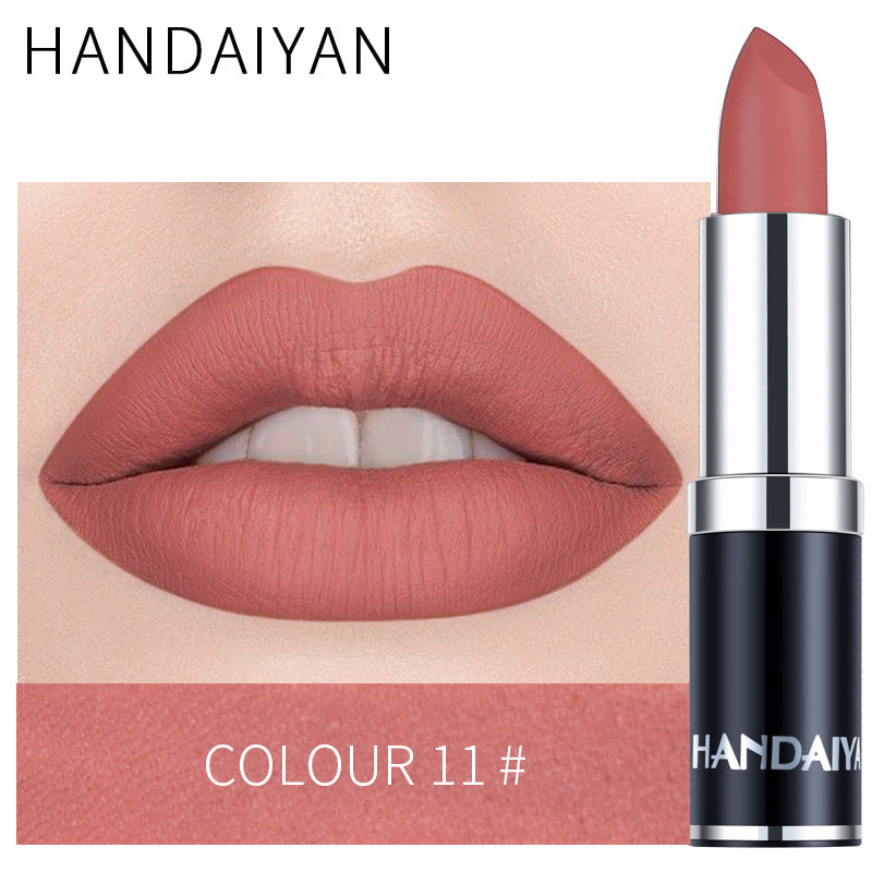 Cross-border velvet lipstick beauty care HANDAIYAN long lasting waterproof Amazon hot matte lipstick lip balm