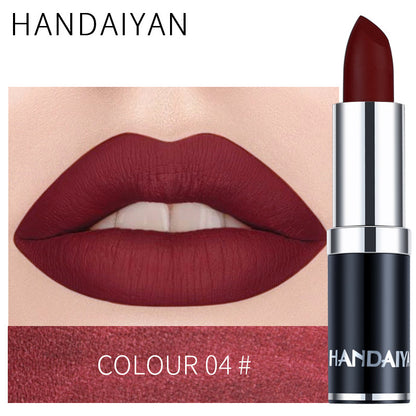 Cross-border velvet lipstick beauty care HANDAIYAN long lasting waterproof Amazon hot matte lipstick lip balm