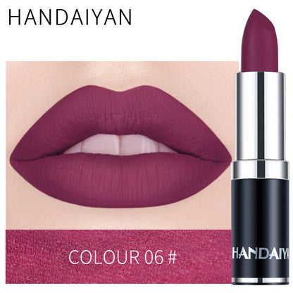 Cross-border velvet lipstick beauty care HANDAIYAN long lasting waterproof Amazon hot matte lipstick lip balm