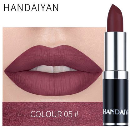 Cross-border velvet lipstick beauty care HANDAIYAN long lasting waterproof Amazon hot matte lipstick lip balm