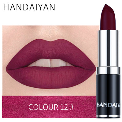 Cross-border velvet lipstick beauty care HANDAIYAN long lasting waterproof Amazon hot matte lipstick lip balm