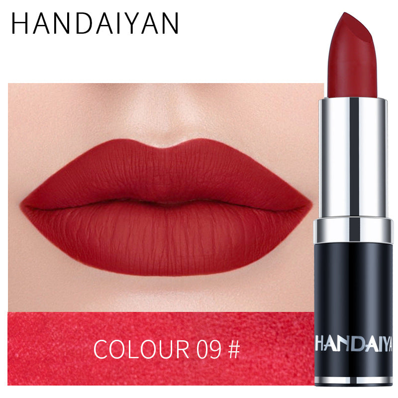 Cross-border velvet lipstick beauty care HANDAIYAN long lasting waterproof Amazon hot matte lipstick lip balm
