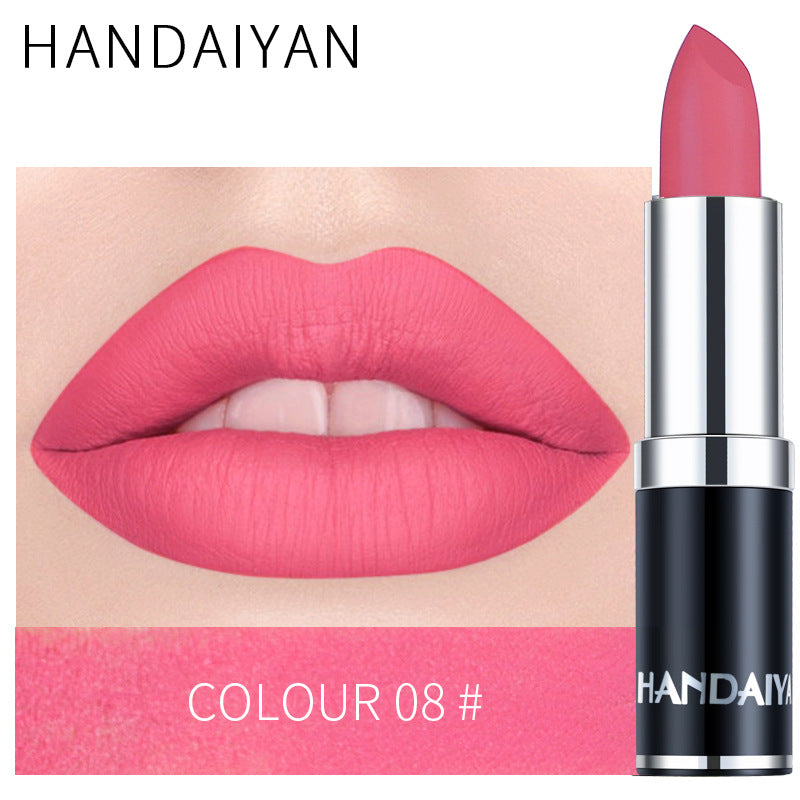 Cross-border velvet lipstick beauty care HANDAIYAN long lasting waterproof Amazon hot matte lipstick lip balm