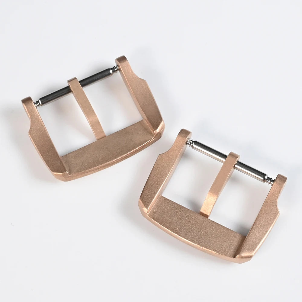 San Martin Logo Bronze Pin Buckles 18mm Watch Clasp 20mm For Strap Sterile 22mm Boucle Fibbia Orologio Brushed Durable DIY