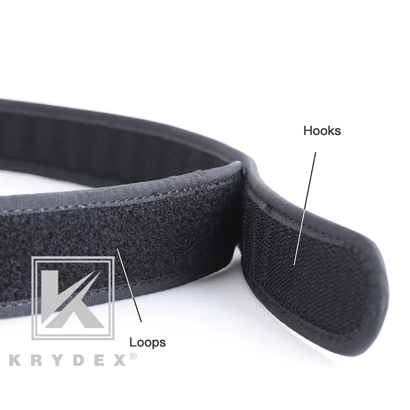 KRYDEX Tactics Buckleless Inner Liner Belt 1.5 Inch Nylon Loop Liner Inner Loopback Belt For Hunting Shooting Outer Belt S - XXL