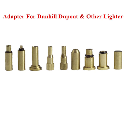 New 9 In 1 Brass Copper Gas Refill Adapter For Dunhill Dupont & Other Lighters Reusable Durable Lighter Repair Gadgets Wholesale