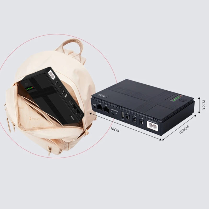 Mini Portable UPS 5V, 9V, 12V Uninterruptible Power Supply Multipurpose Mini UPS Battery Backup For Wifi IP Cam