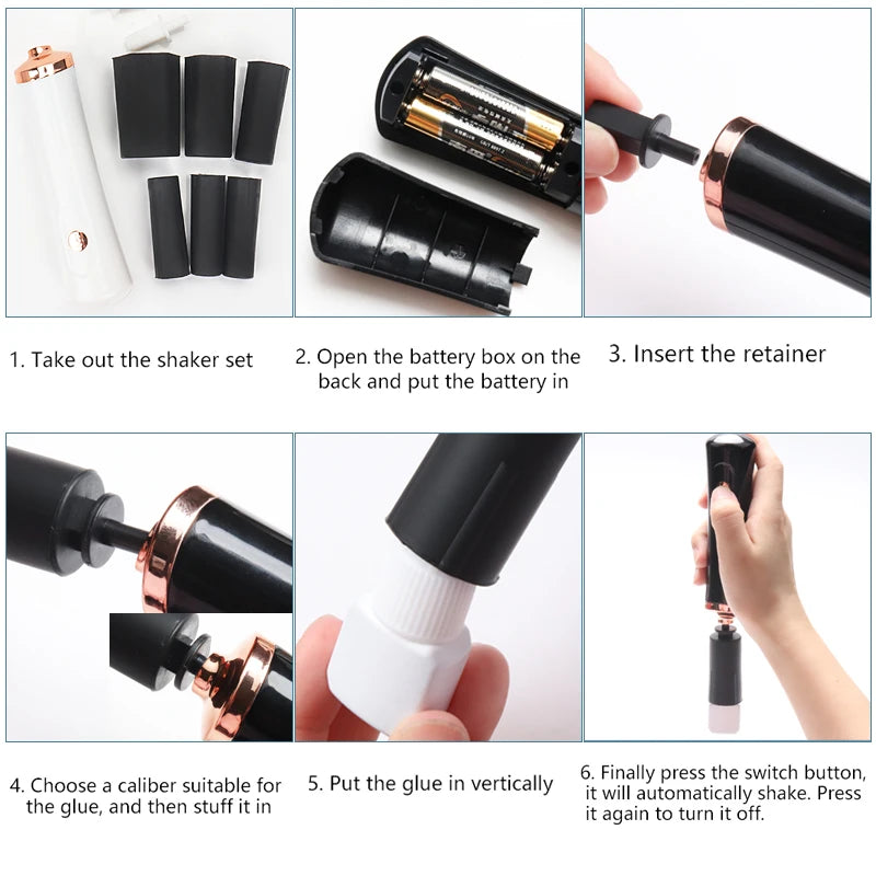 Eyelash Glue Shaker Electric Wake-up Device for Nail Polish Tattoo Ink Pigment Liquid Shaking Machine Eyelash Glue Makeup Tools