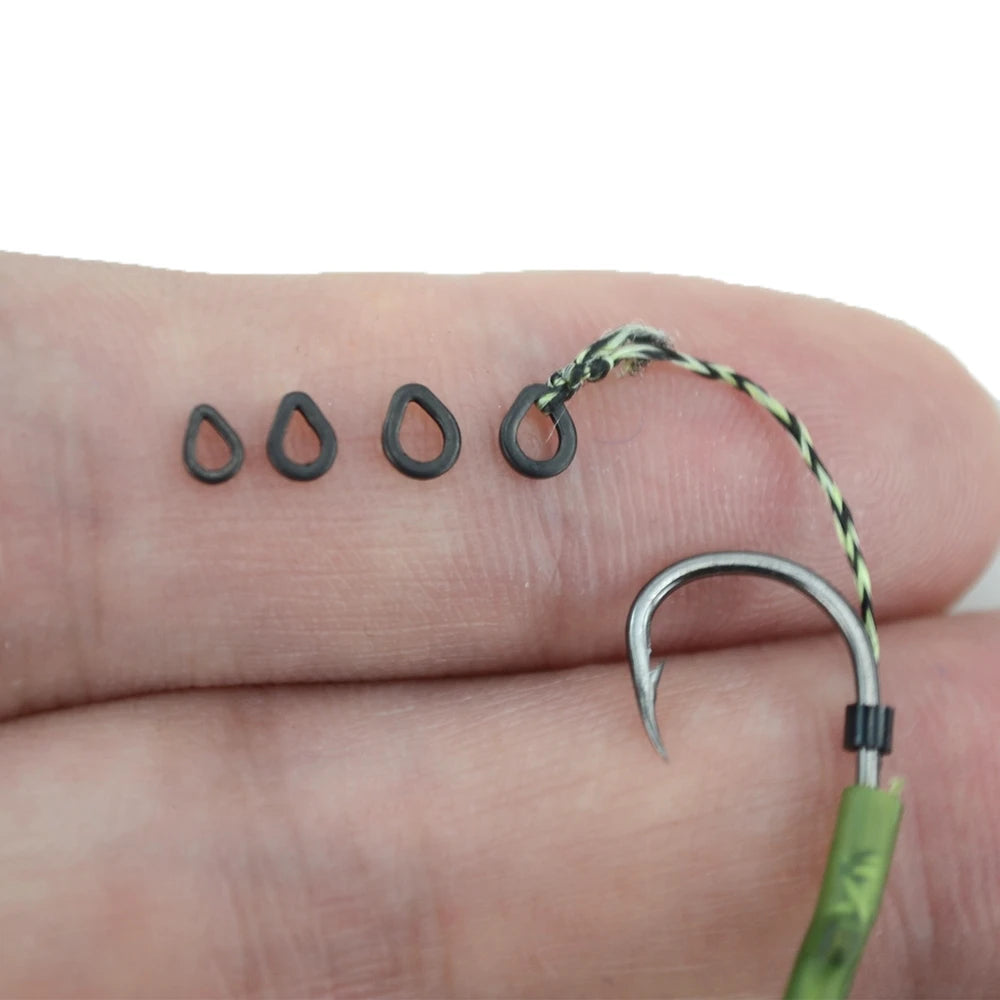 60pcs Carp Fishing Boilie Bait Rings for Hair Rigs Pop Ups Boilies Hookbait Hair Rig Ring Method Feeder Carp Fishing Accessories