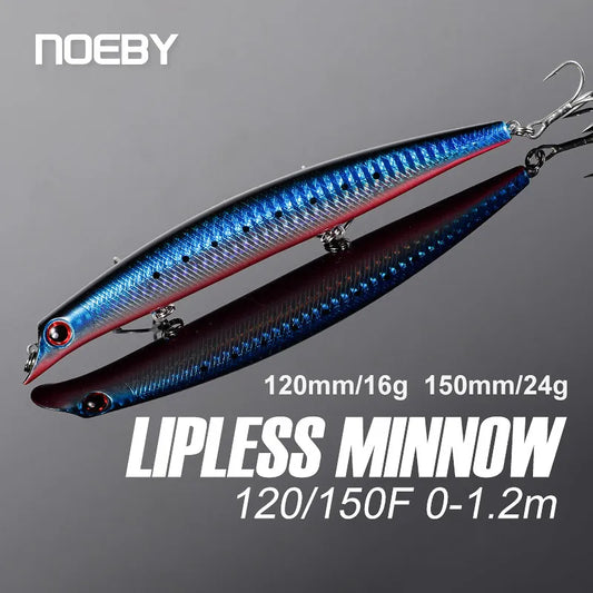 Noeby Sasuke Lipless Floating Minnow Fishing Lures 120mm16g 150mm24g Artificial Hard Baits for Pike Bass Saltwater Fishing Lure
