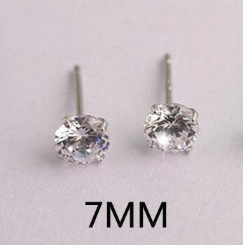 LEKANI Crystal  Fashion Genuine 925 Sterling Silver Stud Earrings For Women Wedding Fine Jewelry Gift