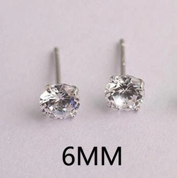 LEKANI Crystal  Fashion Genuine 925 Sterling Silver Stud Earrings For Women Wedding Fine Jewelry Gift