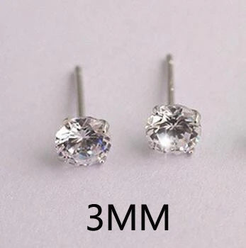 LEKANI Crystal  Fashion Genuine 925 Sterling Silver Stud Earrings For Women Wedding Fine Jewelry Gift