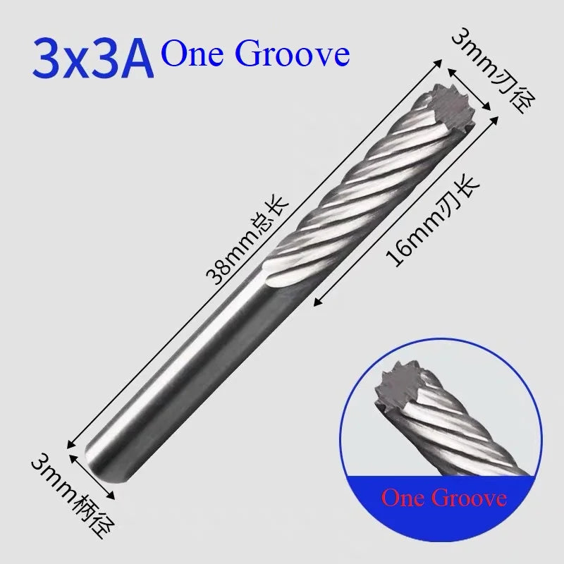 Tungsten Carbide Rotary File hard alloy rotary bur Drill Bit engraving cutter 3mm shank Grinding Head