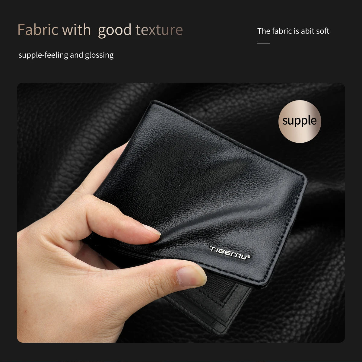 Tigernu Men's Wallet PU Leather Purse Fashion Men Short Wallet Business Credit Card Holder Male Small Money Bags With Gift Box