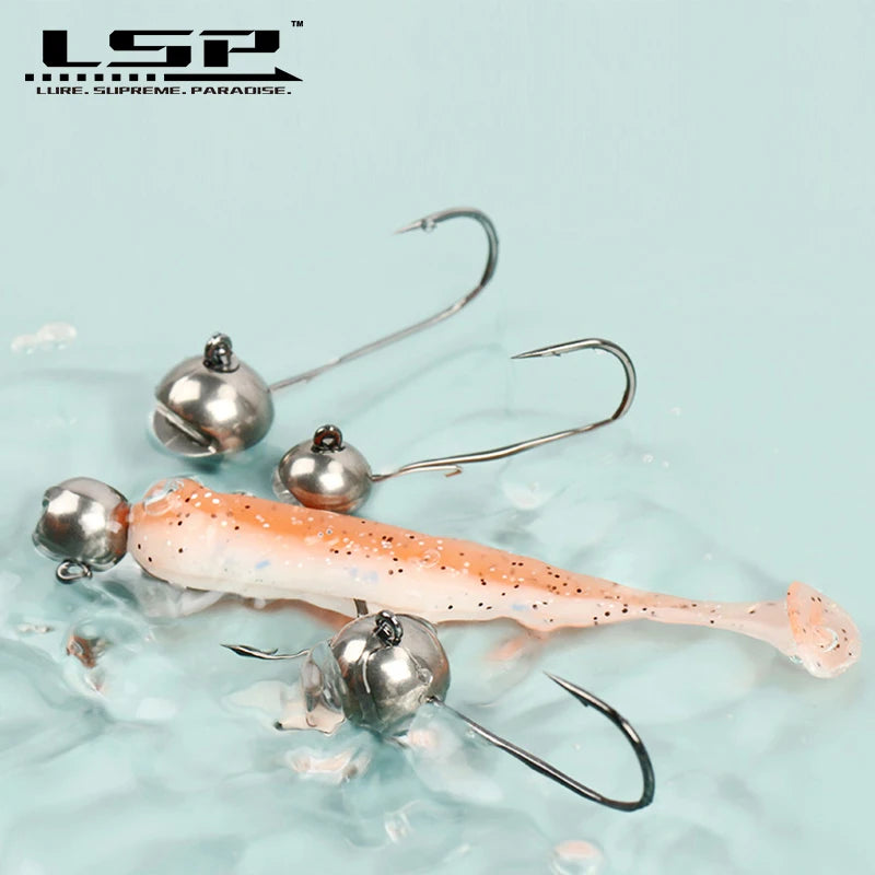 LSP Tungsten jig head Fishing Hook 1g 1.5g 2g 2.5g 3g 3.5g 5.3g 7g 10g 14g Barbed Fishhook Fishing Tackle Accessories Kit Pesca