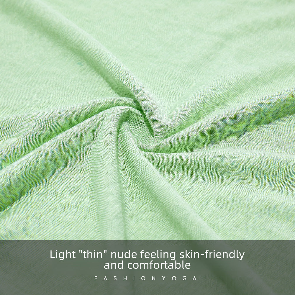 Cool sunscreen lightweight quick-drying yoga blouse T-shirt women's loose breathable workout top sports long sleeve yoga wear