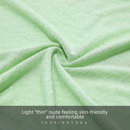 Cool sunscreen lightweight quick-drying yoga blouse T-shirt women's loose breathable workout top sports long sleeve yoga wear